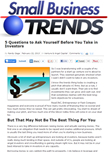 5 Questions to Ask Yourself Before You Take in Investors
