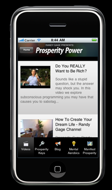 Prosperity Power iPhone Application